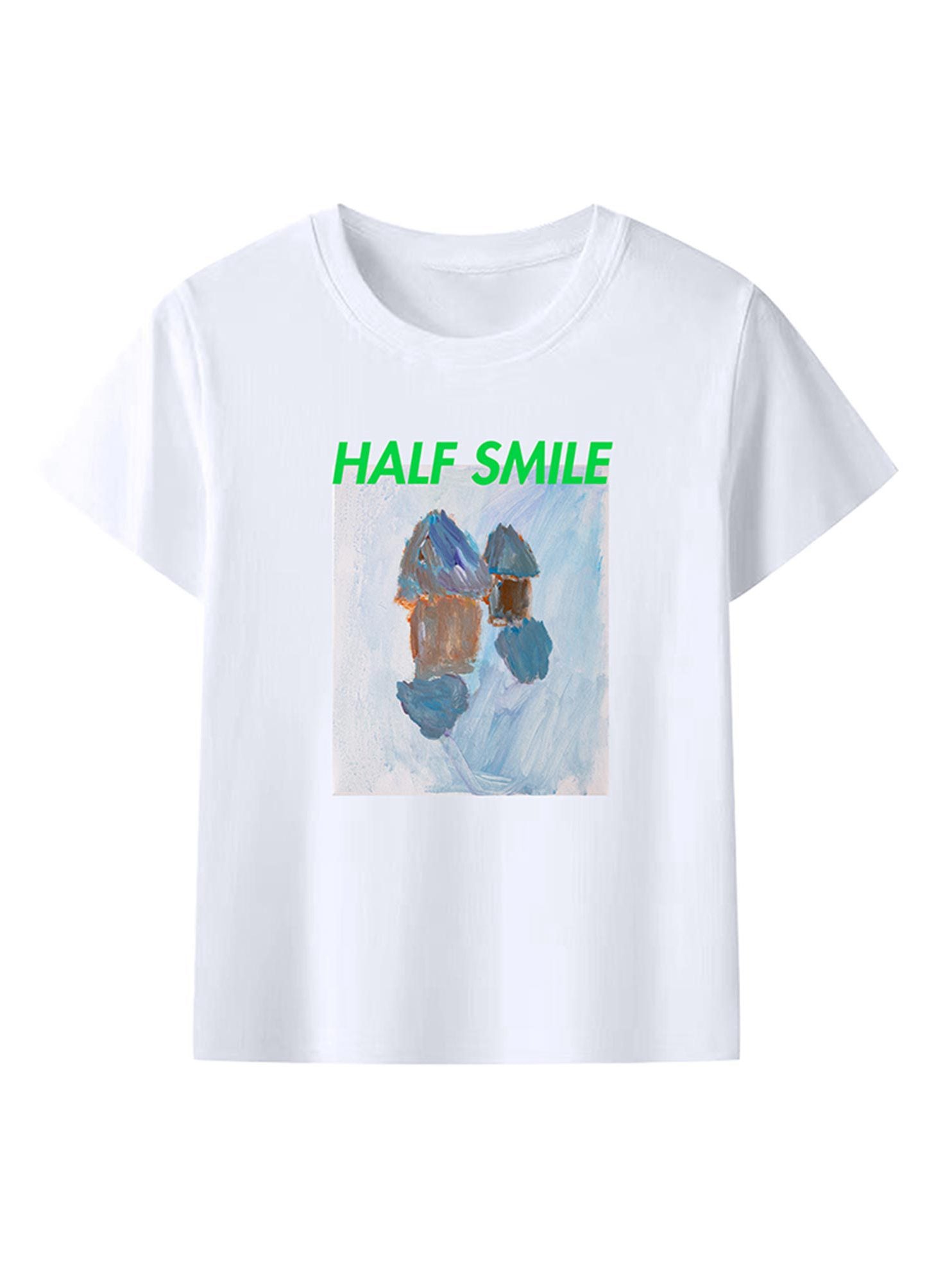 Unisex White Streetwear Tee